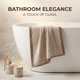 thumbnail image 4 of REGALWOVEN 1 Paquete de Toalla de Baño de Algodón Puro a Rayas, Toalla Suave, Altamente Absorbente y de Secado Rápido para el Hogar, Hotel, Spa Marrón 55" x 28", 4 of 7