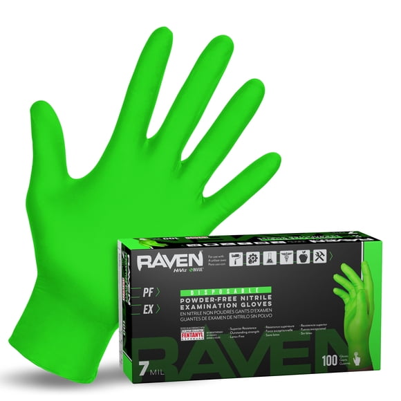 Guantes SAS Safety 66550 Derma-Vue de nitrilo para examen, sin polvo