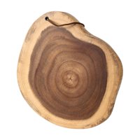 Xusx111 - Tabla De Corte De Madera De Acacia - Tabla De Corte De Madera Rural, Tabla De Corte Duradera, Cocina, Carne, Queso Y Bandeja De Entretenimiento, (Diámetro 23-28 Cm)
