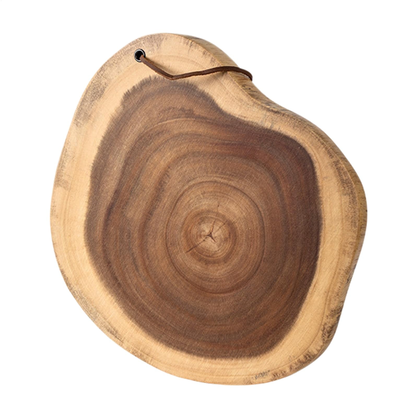 Xusx111 - Tabla De Corte De Madera De Acacia - Tabla De Corte De Madera Rural, Tabla De Corte Duradera, Cocina, Carne, Queso Y Bandeja De Entretenimiento, (diámetro 23-28 Cm)