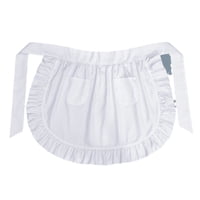 Xusx111 - 2 Paquete Deldelales Para Las Mujeres Con Bolsillos Cocina Camarera Cocina Delantal Falda Vintage Lindo Vestido De Ruffle Disfraz (Blanco, Estilo De Cintura)