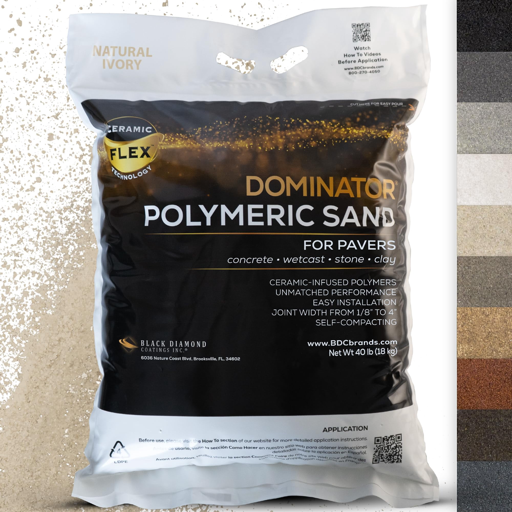 Arena Polimérica Dominator, Marfil Natural, 18 Kg, Para Juntas De Adoquines