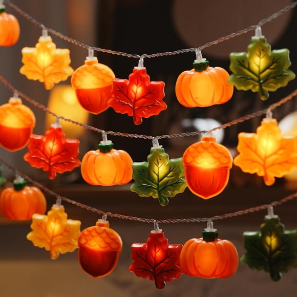 Guirnalda Otoño LOLStar 3 m 20 LED Calabaza, Bellota y Hoja