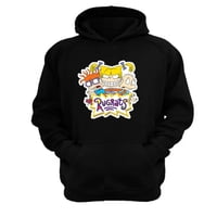 Genérico - Polerón Canguro Aventuras En Pañales Negro Talla M Unisex