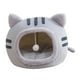 thumbnail image 2 of Cute Cat Sleeping Bed Kitten Tent Hut Cojín Antideslizante Suministros Para Mascotas Gris M, 2 of 5