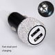 thumbnail image 3 of Cargador de coche con dos puertos USB, cristal hecho a mano, decoración para coche de carga rápida, compatible con iPhone, iPad Pro/Air 2/Mini, Samsung Galaxy Note 9, 8, S9, S9+, LG, Nexus, HTC, etc., 3 of 8