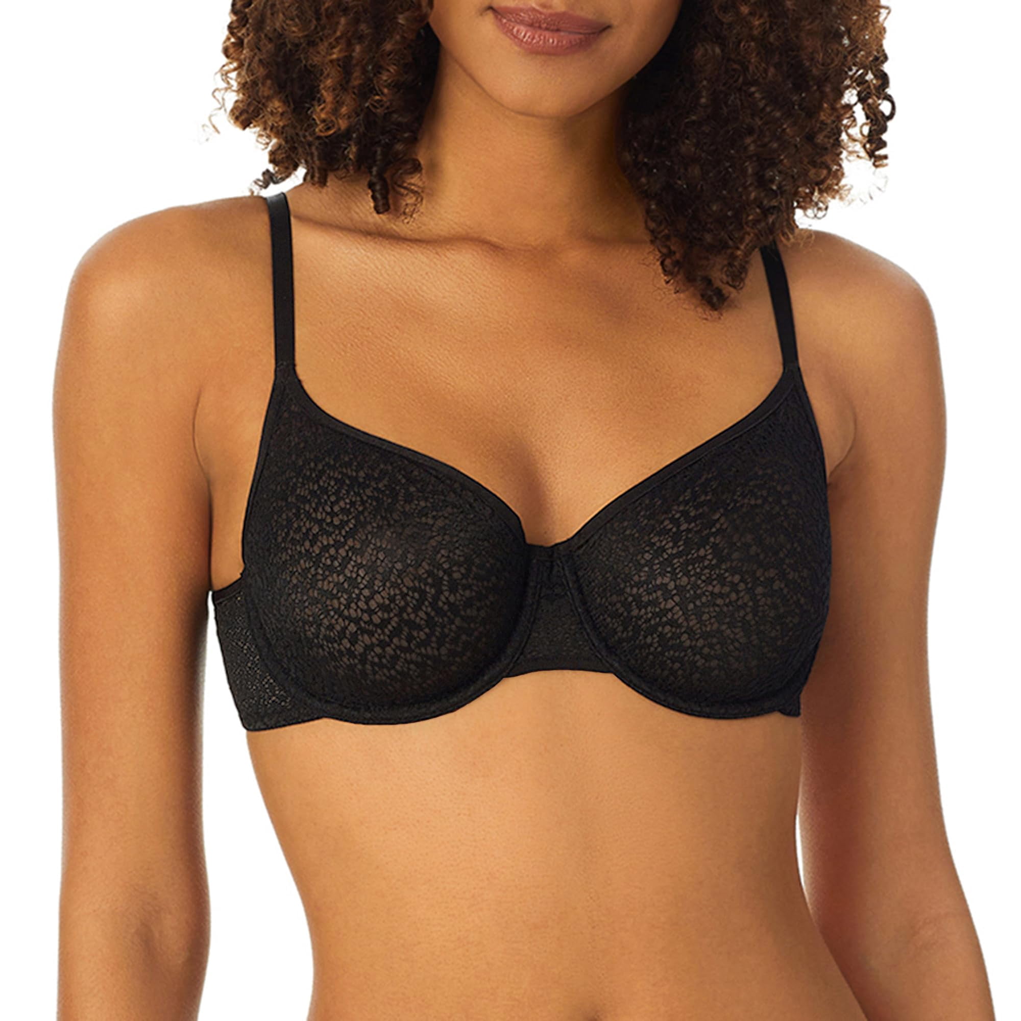 Sostén Dkny Modern Lace Demi Sin Relleno Negro 32c