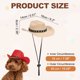 thumbnail image 2 of Sombrero Vaquero para Perros Uxcell, Mini Sombrero Vaquero para Mascotas con Correa de Barbilla Ajustable, Gorro de Cosplay (Caqui, M), 2 of 7