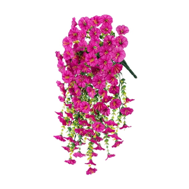 Plantas colgantes artificiales Garland Creative Fake Wall Plants Decoración de plantas colgantes para hoteles de fiesta de inauguración de aniversario Rojo púrpura