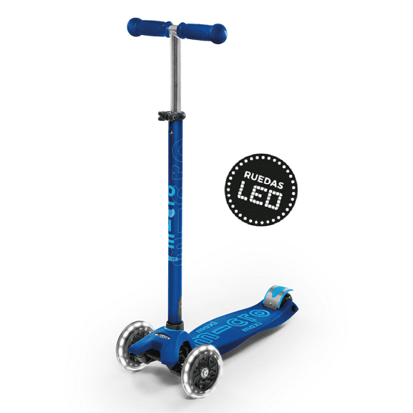 Scooter Micro Maxi Deluxe Led Azul Marino