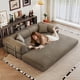 thumbnail image 1 of 78.8" Compression Sofa,Convertible Floor Sofa Bed-with Pillow Back Support Armrest,Comfy Futon Couch Sleeper Bed,Loveseats Boneless Modular Sectional Sofa,Corduroy fabric,for Living Room,Bedroom,Camel, 1 of 3