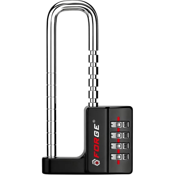 Candado Forge Defender de 4 dígitos con arco ajustable de 7 mm