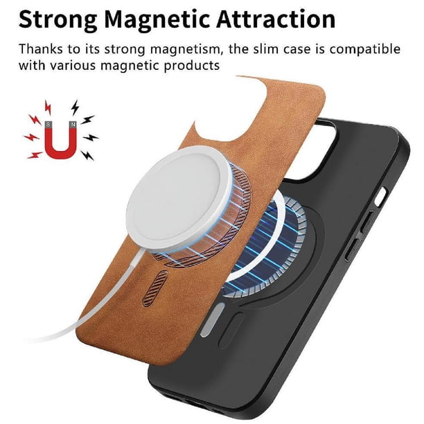 Magnetic Slim Case for Xiaomi Redmi K80 Pro with Camera Guard & Anti-Scratch Back Brown