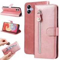 Gangxun - Funda Con Cremallera Para Samsung Galaxy A04E 4G, Carcasa Cartera De Cuero Pu Con Soporte Y Tarjetero