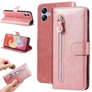 Gangxun - Funda Con Cremallera Para Samsung Galaxy A04E 4G, Carcasa Cartera De Cuero Pu Con Soporte Y Tarjetero