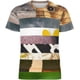 thumbnail image 4 of Camiseta de verano de manga corta con diseño de patchwork para hombre, 4 of 5