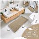 thumbnail image 2 of Alfombra de baño Yimobra, larga, antideslizante, lavable, 112 x 61 cm, color caqui pálido, 2 of 7