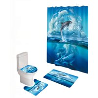 Genérico - Set De 4 Piezas Para Baño Con Estampado 1