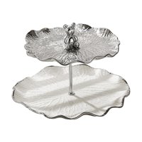 Bothyi - Bandeja Para Servir Pastelería En Relieve, Soporte Para Postres, Torre Para Servir Postres De Rosquillas, 2 Niveles, Grande