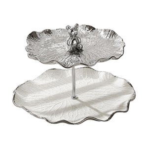 Bothyi - Bandeja Para Servir Pastelería En Relieve, Soporte Para Postres, Torre Para Servir Postres De Rosquillas, 2 Niveles, Grande