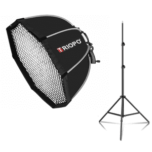 Softbox Triopo 55Cm Ks2-55 + Grilla + Atril