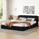thumbnail image 1 of Queen Size Upholstered Platform Bed, Black, 1 of 3