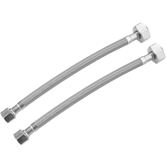 Líneas de suministro para grifo Midanya de 23 cm de acero inoxidable, paquete de 2
