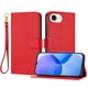 thumbnail image 1 of Funda Cartera para iPhone 16E Tarjetero Soporte Magnético y Correa Rojo, 1 of 5