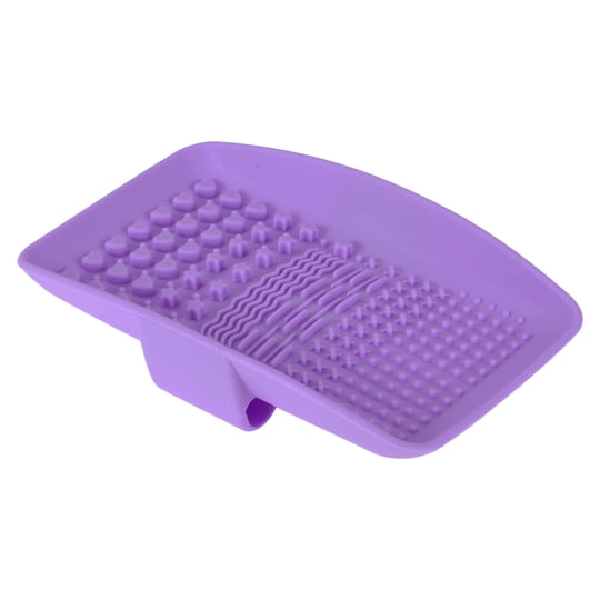 Genérico - Unique Bargains 1 Pc Limpiador De Brochas De Maquillaje Cuadrado Esponja Púrpura