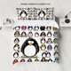 thumbnail image 1 of 3pcs cartoon penguin pattern bedding set, 1 quilt cover 2 pillowcases, no filling, skin-friendly, soft, anti-pilling, 1 of 5