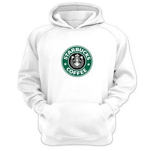 Genérico - Polerón Canguro Starbucks Blanco Talla S Unisex