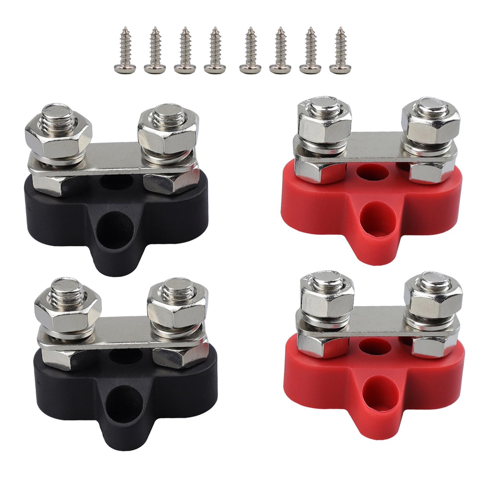 Ioensy - Bloque De Terminales De Barra De Bus Poste De Bloque De Conexiones De Pernos Dobles Para Camión Rv Barco M6