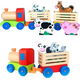 thumbnail image 1 of Tren madera granja con animales, 1 of 3
