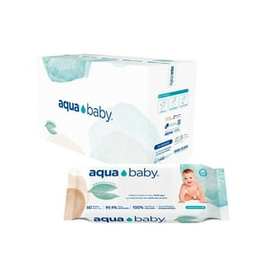 Aqua Baby - Caja 24 Toallitas Húmedas Biodegradables 60 Un