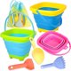thumbnail image 1 of Xgunion Collapsible Beach Sand Bucket 3 Packs with Shovels, 1 of 3