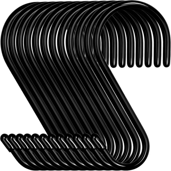 Ganchos de armario con revestimiento de vinilo HiGift en forma de S Hooks de 4,5 pulgadas (paquete d
