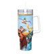 thumbnail image 2 of Temporada de Caza Vaso aislado de acero inoxidable con asa, diseño temático, regalo para familia, amigos y fans; incluye pajita y encaja en el portavasos estándar, 40 oz, 2 of 6