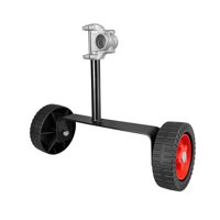 Magideal - Rueda De Soporte Para Cortacésped, Repuesto De Rueda De Soporte Para Cortacésped, Ángulo Ajustable, Resistente, Universal, Portátil, Accesorio De 12Cm Se Adapta A Eje De 26 Mm.