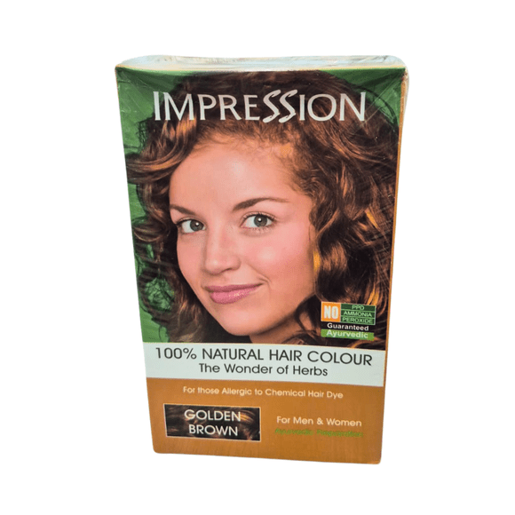 Impression Henna 100% Color Natural Castaño Dorado 3 Sachets de 50gr
