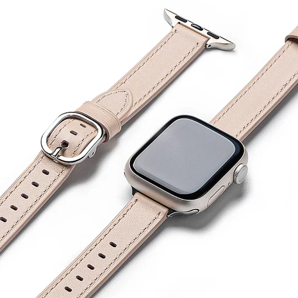 Correa Cuero Ringke Para Apple Watch 38/40/41/42mm One Slim Rosa Palo
