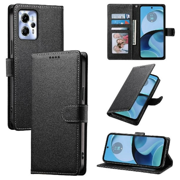 Funda para FOXDOCK Motorola Moto G13 4G– Cuero Premium, 3 ranuras para tarjetas, Protección contra impactos