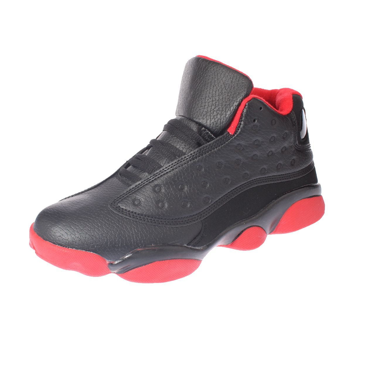 Zapatilla Caña Negro/rojo Vía Franca