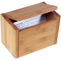 Caja Para Tarjetas De Recetas Lipper International De Madera De Bambú 19X11X13 Cm