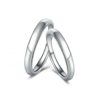 Vousez - Anillos Parejas Ajustable Plata 925