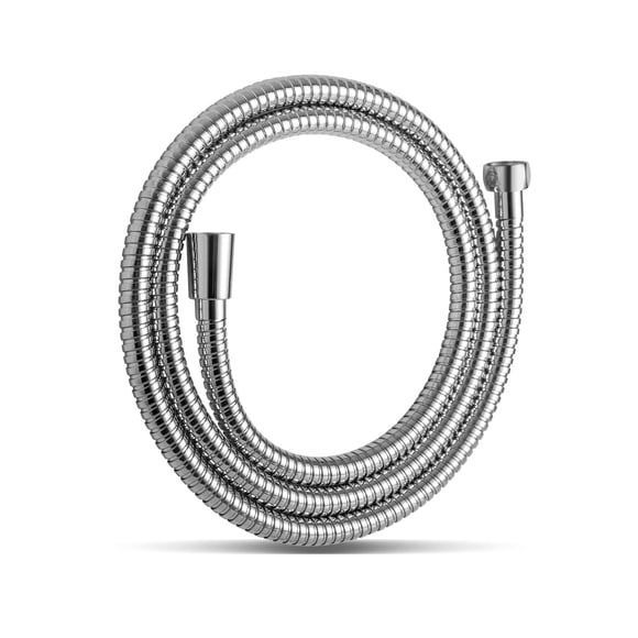 Manguera de ducha OFFO de 152 cm de acero inoxidable, anti-enredos, cromada