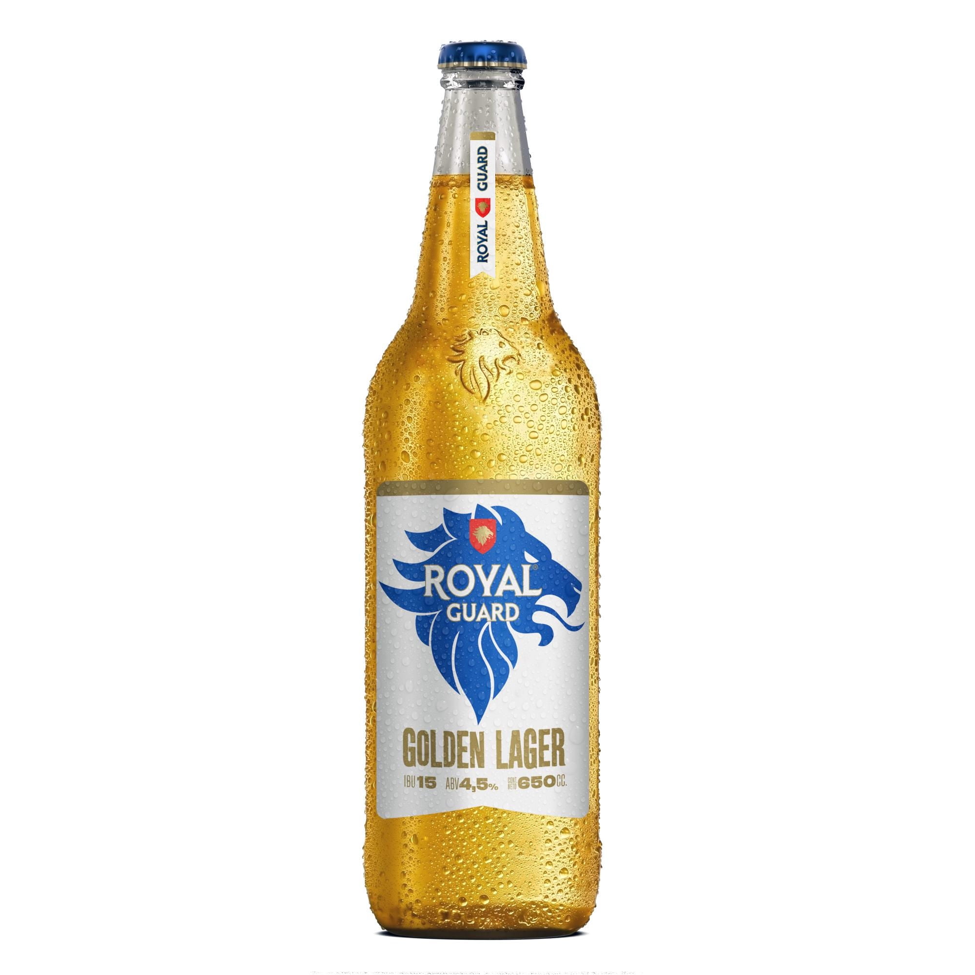 Cerveza Lager Golden 4.5° Botella 650 ml Royal Guard