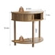 thumbnail image 1 of 31.5-Inch Grooved Half-Moon Console Table, Farmhouse Sofa Table Behind Couch, Modern Entryway Table, Decorative Table for Living Room, Hallway, Entryway or Foyer Narrow Entry, Walnut, 1 of 3