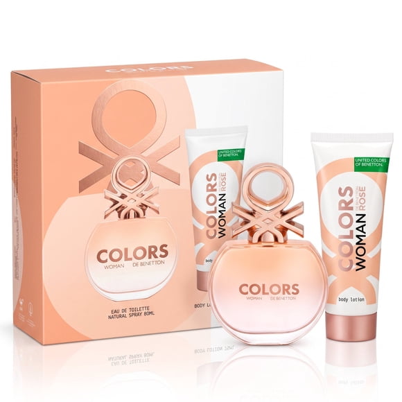 Benetton Colors Rose Set Edt 80ml + Body Lotion 75ml Mujer