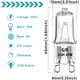 thumbnail image 2 of Bombilla halógena para horno G9 de 25 W, 230 V, para escritorio, pared, cristal, tungsteno, 4 unidades, 2 of 7