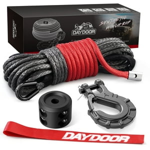 Cuerda Sintética Para Cabrestante Daydoor 1/4 Pulgadas X 50 Pies Gris